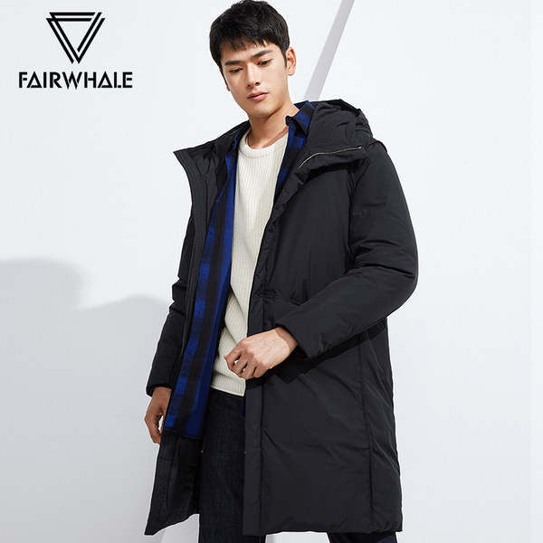 Mark Fairwhale 马克华菲 17年冬季新品 加厚保暖 男式中长款连帽羽绒服 聚划算+优惠券折后￥598包邮（￥798-200）