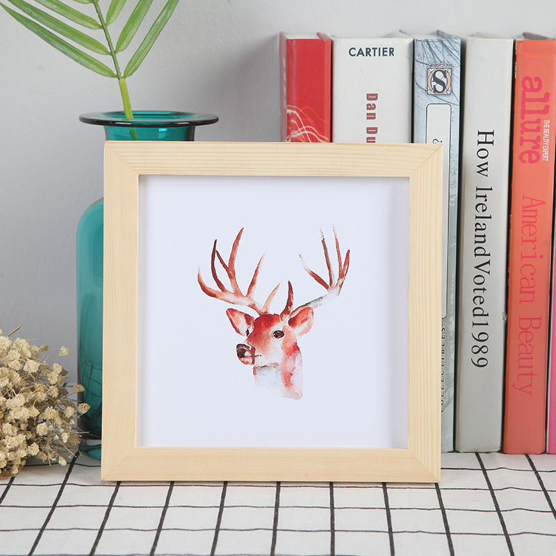 Square Solid Wood Picture Frame 8 10inch for Display or Hanging 16 20 24inch Wall-Mounted Chinese Painting Rice Paper Mounting Cross-Stitch Picture Frame