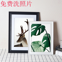Solid Wood European photo frame hanging wall A4 16 18 20 24 inch 30 32 4K 8K frame free photo wash