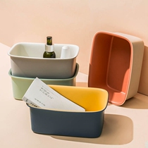 Desktop storage box sundries storage basket bathroom cosmetics storage box household plastic desktop snack storage box