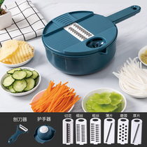 Household kitchen multifunctional potato shredded vegetable cutting machine household shredded grater slicing cut flower cutting diced wire wiser