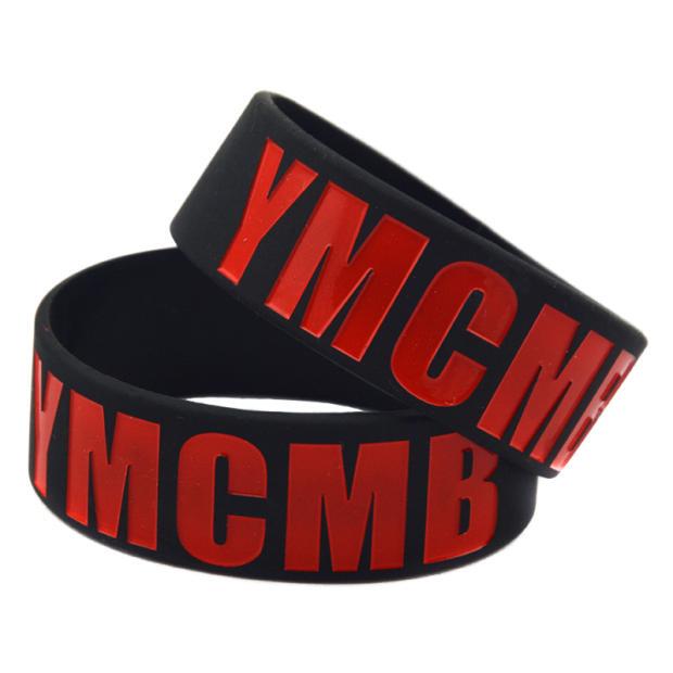 Ymcmb Silicone Wristband from Aliexpress and Amazon, 1inch Color Options, Customizable Logo Wristband, Trendy Street Dance Bracelet