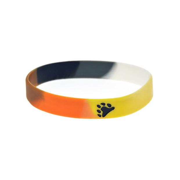 Aliexpress and Amazon Supply Bear Paw Silicone Wristbands, Color-Filled Wristbands, Bear Claw Wristbands, Sports Accessories
