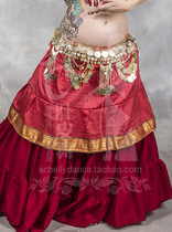 AC belly dance professional import Egypt Red Sea gem Bent Moon Metal Waist Chain Belt AJ16-04CB Gold and silver Color