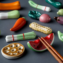 Vegetable Cute Ceramic Chopsticks Holder Chopsticks Holder Chopsticks Pillow Chopsticks Holder Chopsticks Small Japanese Household Creativity