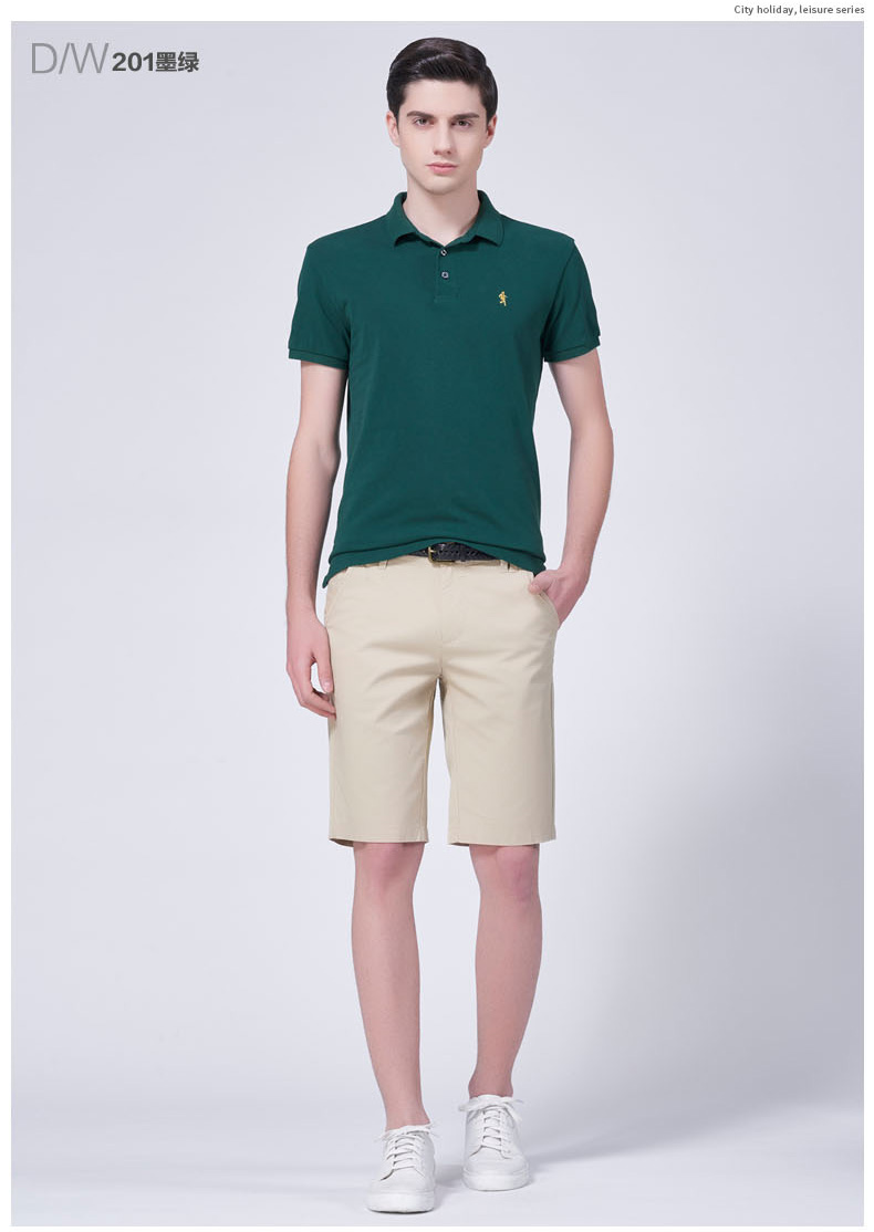 Khiêu vũ với wolf ngắn tay T-Shirt 2016 mùa hè người đàn ông mới của thời trang cotton màu rắn giản dị nam POLO shirt 6905 áo polo đồng phục