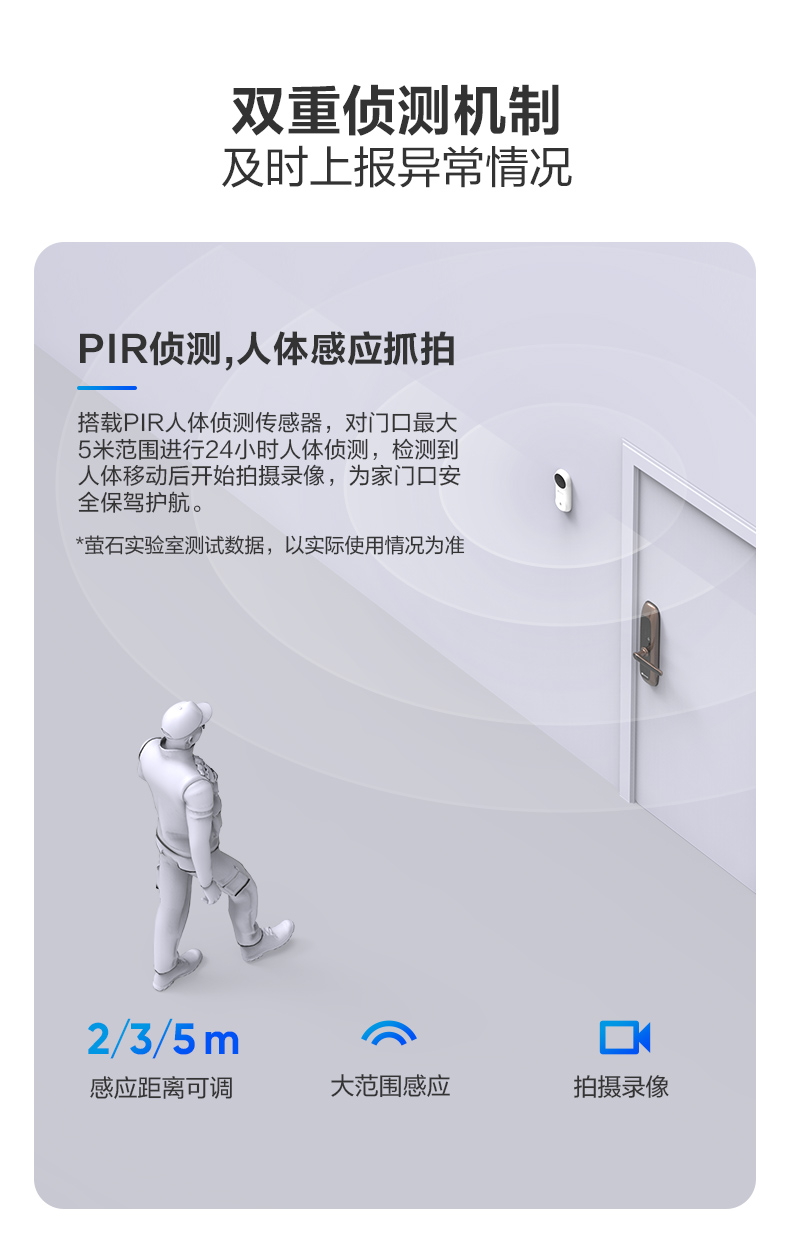 海康威视旗下 萤石 DB2C 可视门铃 全景夜视 图6
