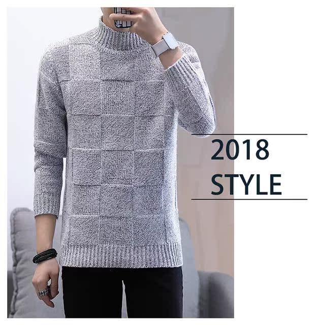 Áo len cổ lọ nửa mùa thu đông 2018 phiên bản nam Hàn Quốc của xu hướng áo len retro cá tính Nhật Bản áo len nam shop thời trang nam