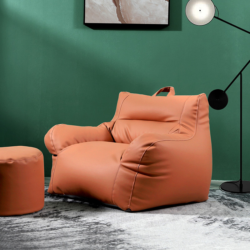 Nordic Sloth Sofa Leather Art Corner Small Sofa Girl Hearts Single Sofa Rental House Lying Flat Wise Nets Red