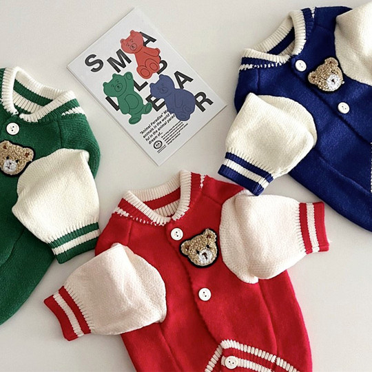 Bixin Pet Knitted Sweater for Bichon Frise, Teddy, Cats, Pomeranian, Schnauzer, Small Dogs, Dog Clothes for Autumn and Winter