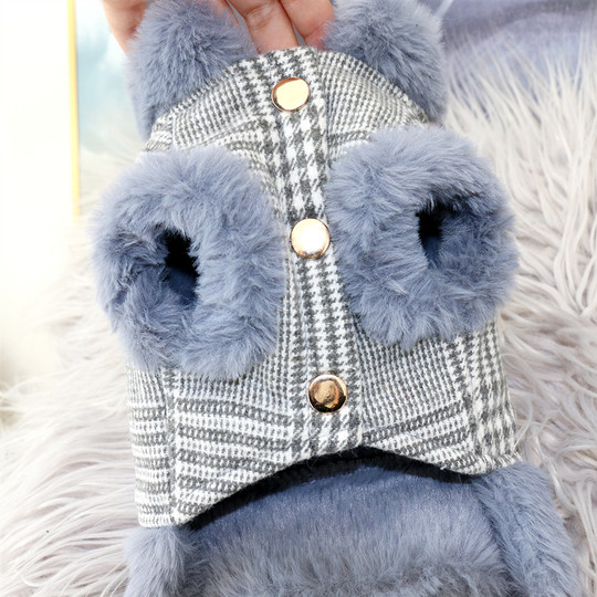 Autumn and Winter Thickened Warm Dog Cotton Coat Pet Clothes for Bichon Frise, Poodle, Pomeranian, Teddy, Schnauzer Small Dogs