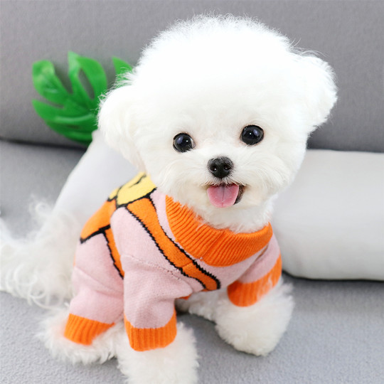 Four-Legged Knitted Dog Sweater Pet Cat Teddy Bichon Pomeranian Poodle Schnauzer Small Dog Autumn and Winter Clothes