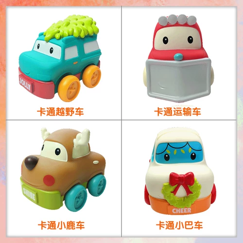 Инфантино американское детское такси скользящее мультфильм мягкий клей автомобиль милый автомобиль выбор 2 единицы