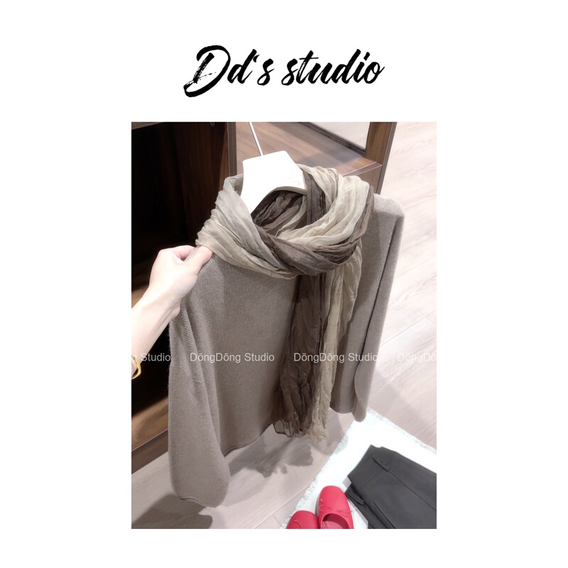 Early Autumn Surprise! / Raw Camel Wool / Round Neck Long-Sleeved Women's Knit Top [Length 56cm, Bust 116cm] 6801