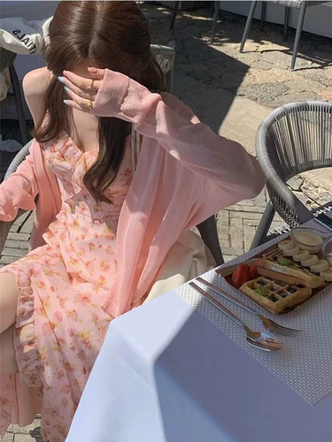 Шелковый трикотажный весенний кардиган, летняя куртка, платье-комбинация, тонкая накидка