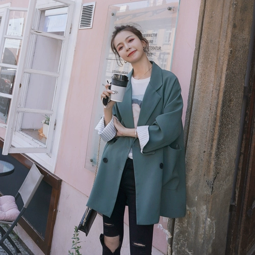 Ретро весенний осенний пиджак классического кроя для отдыха, в корейском стиле, в британском стиле, популярно в интернете