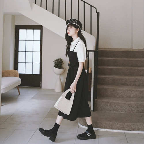 Осенний комплект, дизайнерский лонгслив, приталенный корсет, рубашка, длинная юбка, тренд сезона, французский стиль