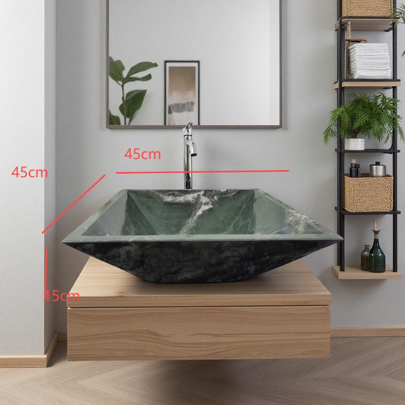 Мраморный квадратный умывальник Lvye Nebula над столешницей Умывальник Light Luxury Art Basin Умывальник
