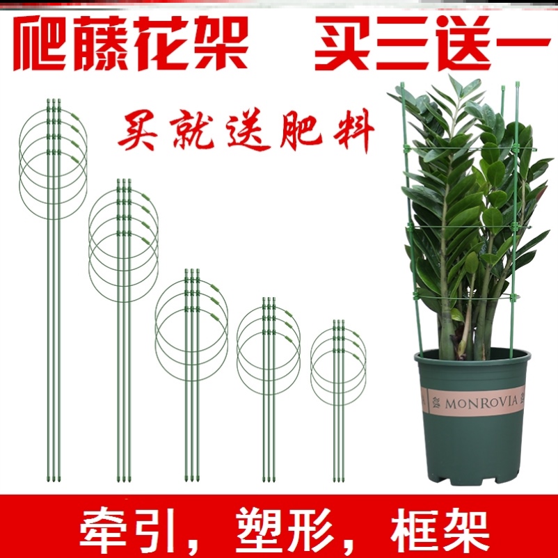 Climbing plant clematis golden ge rose flower shelf climbing rattan frame crab claw orchid bracket telescopic rod iron birdcage