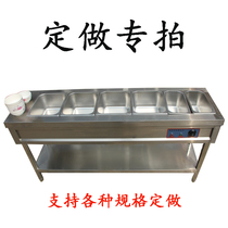 Customized fast food insulation table commercial desktop heating insulation table canteen equipment stainless steel fast food truck
