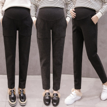 Maternity pants Spring and Autumn fashion casual pants winter thickened flannel cotton pants Autumn pants leggings Autumn