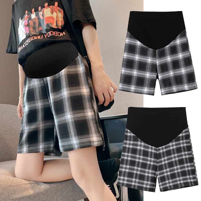 Summer pregnant women's shorts women's summer wear fashion tide mom loose casual wide legs five-point pants pregnant women's summer clothes