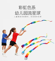 Childrens throwing and catching meteor ball kindergarten sensory training equipment ribbon wind resistance ball soft ball outdoor toys