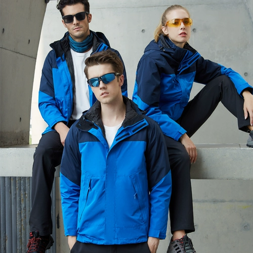 Пуховик, дорожная съемная длинная утепленная хлопковая куртка для работы подходит для мужчин и женщин, средней длины, «три в одном», делается под заказ