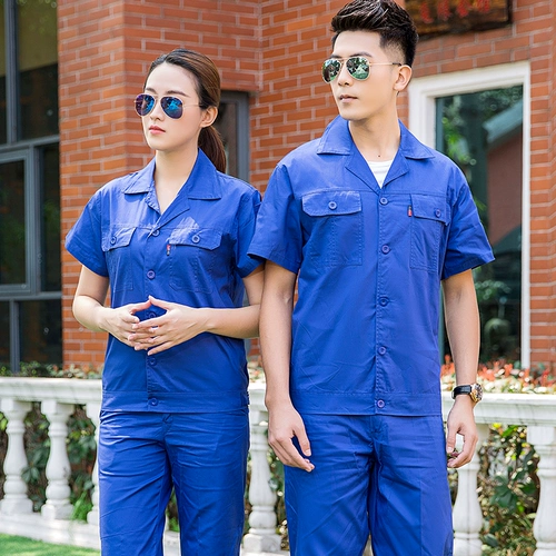 Хлопковый комбинезон, износостойкие тонкие штаны, короткий рукав, делается под заказ, с печатью вашего логотипа