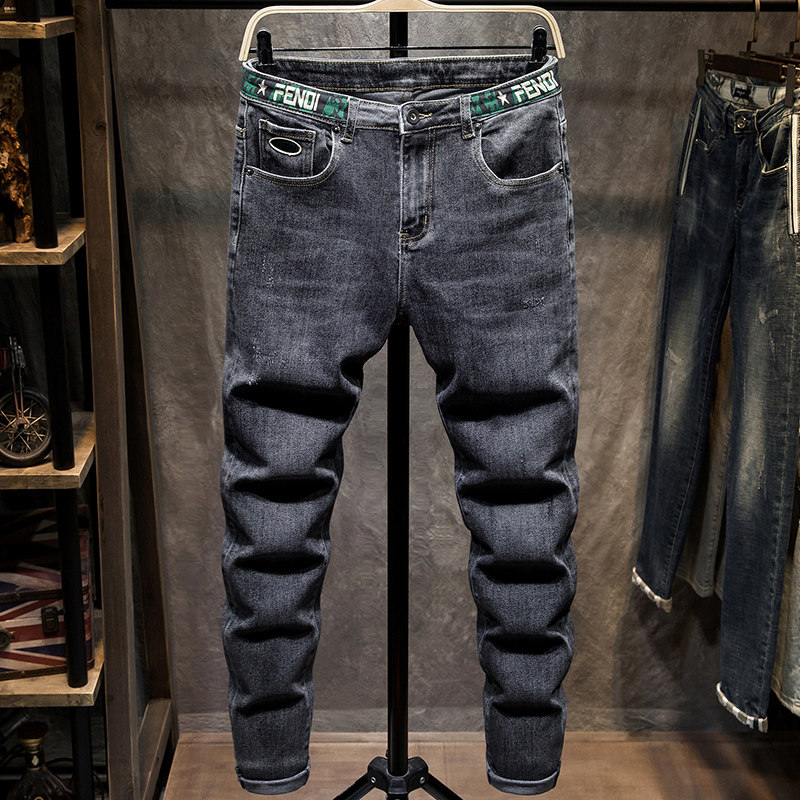 Autumn Winter Style Jeans Men's Body Small Feet Men's Fashion Long Pants Han Edition Trends 2020 New Tide Card Pants Men