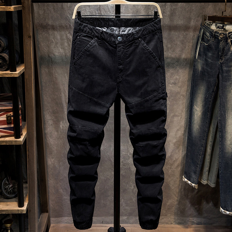 Autumn and winter trendy brand casual pants men's Korean version of slim cigarette pipe pants men's trend all-match winter thick waist trousers