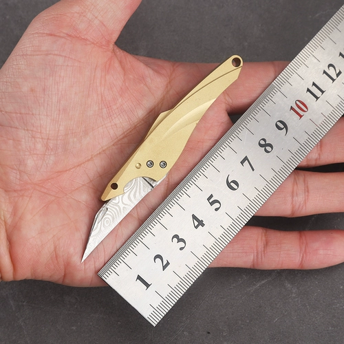 Универсальный латунный маленький брелок, острый портативный складной нож