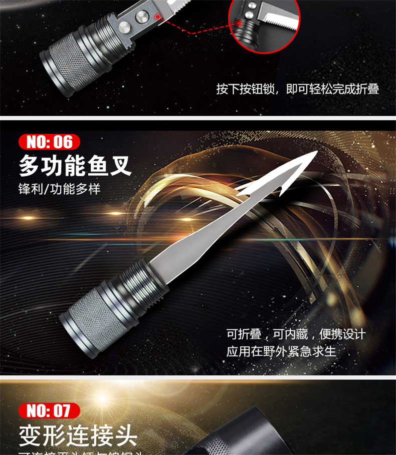 Cây gậy chiến thuật đa chức năng trong con dao tự vệ bằng kính thiên văn - Công cụ Knift / công cụ đa mục đích kìm cắt đa năng