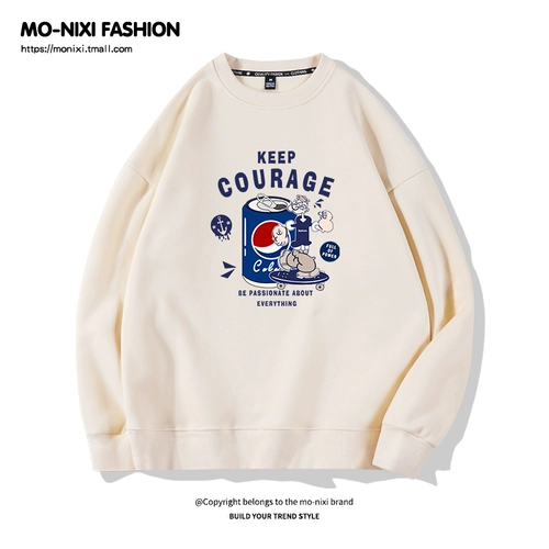 Tide, демисезонная сливочная утепленная утепленная толстовка, небольшая дизайнерская парная одежда для влюбленных, коллекция 2021, тренд сезона