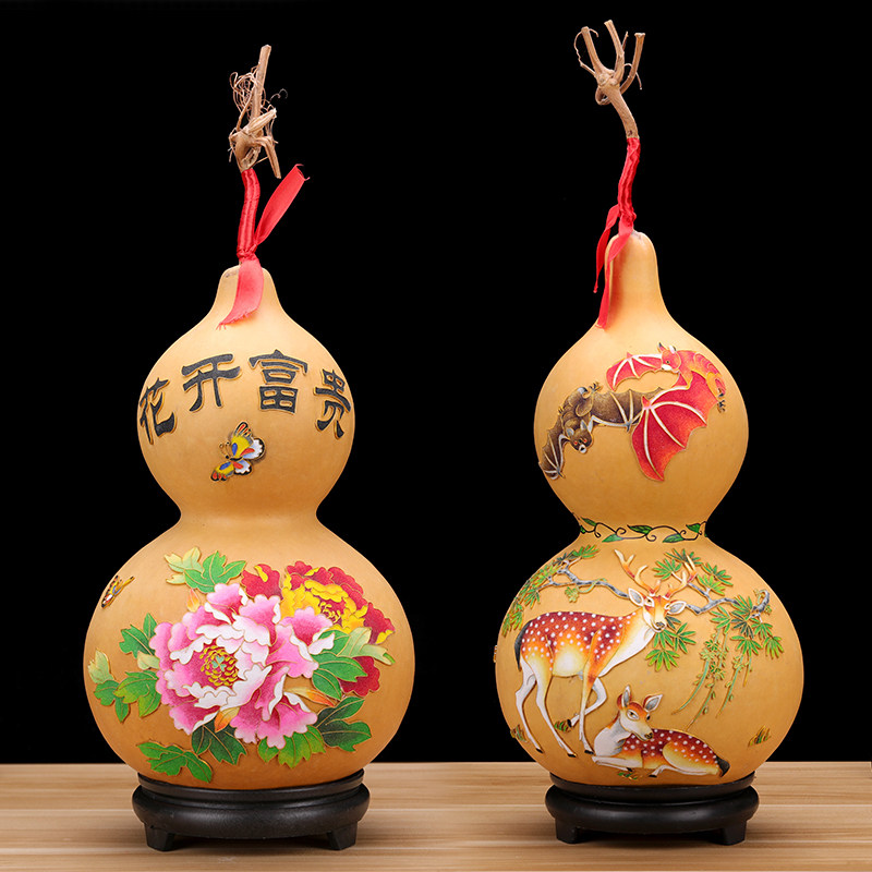 Big gourd handicraft ornaments home decorations send gifts handmade color sand living room office feng shui fortune suppression