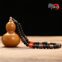 Gourd pendant Wen play hand-twisted gourd pendant Chartered car hanging small gourd open gourd Old gourd copper mouth and nose cigarette pot