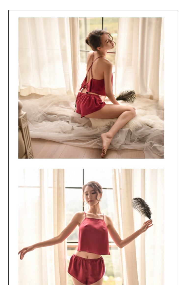 Sexy màu đỏ tạp dề đồ lót phụ nữ trang phục gợi cảm bộ người lớn của trang phục đồ lót gợi cảm phù hợp với bộ đồ đồ ngủ đôi