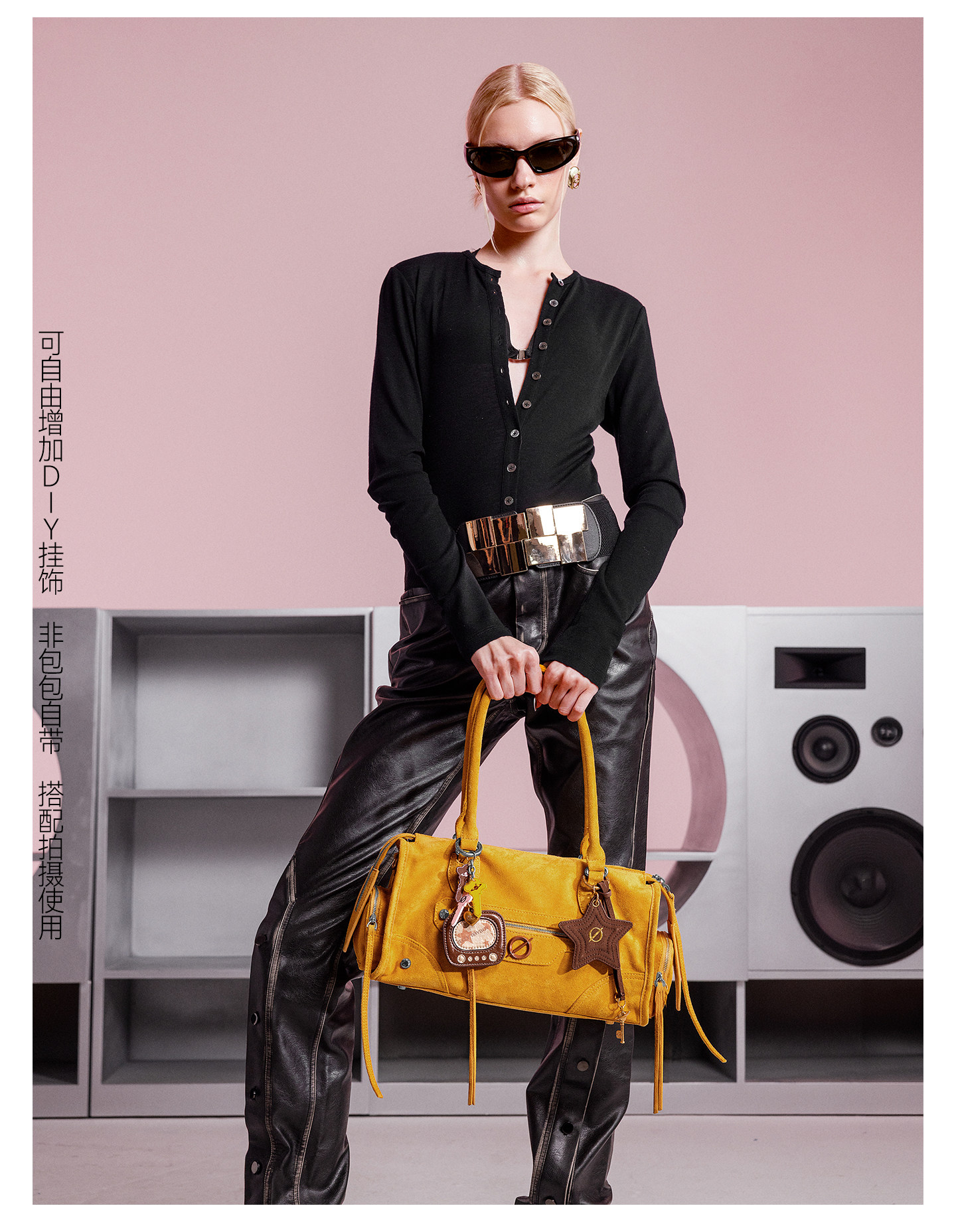JELLY TOYBOY Warm Ginger Zip Shoulder Bag