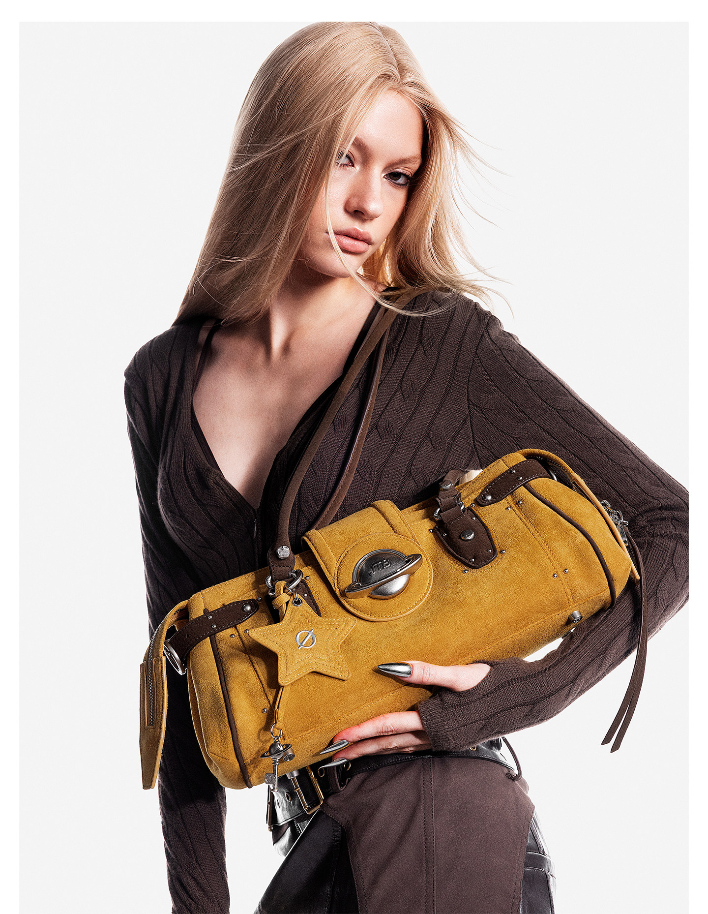 JELLY TOYBOY Warm Ginger Yellow Cowhide Shoulder Bag