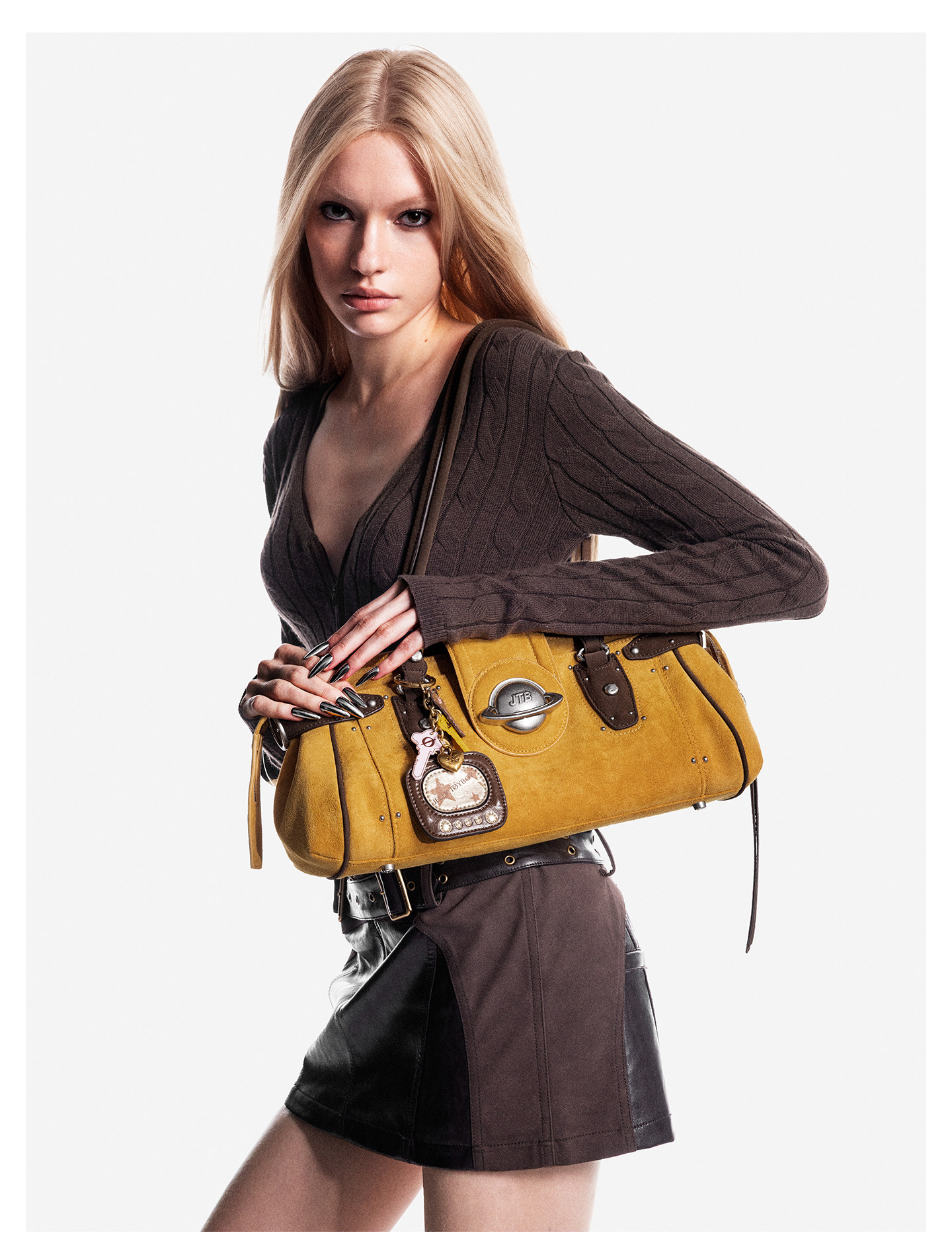 JELLY TOYBOY Warm Ginger Yellow Cowhide Shoulder Bag