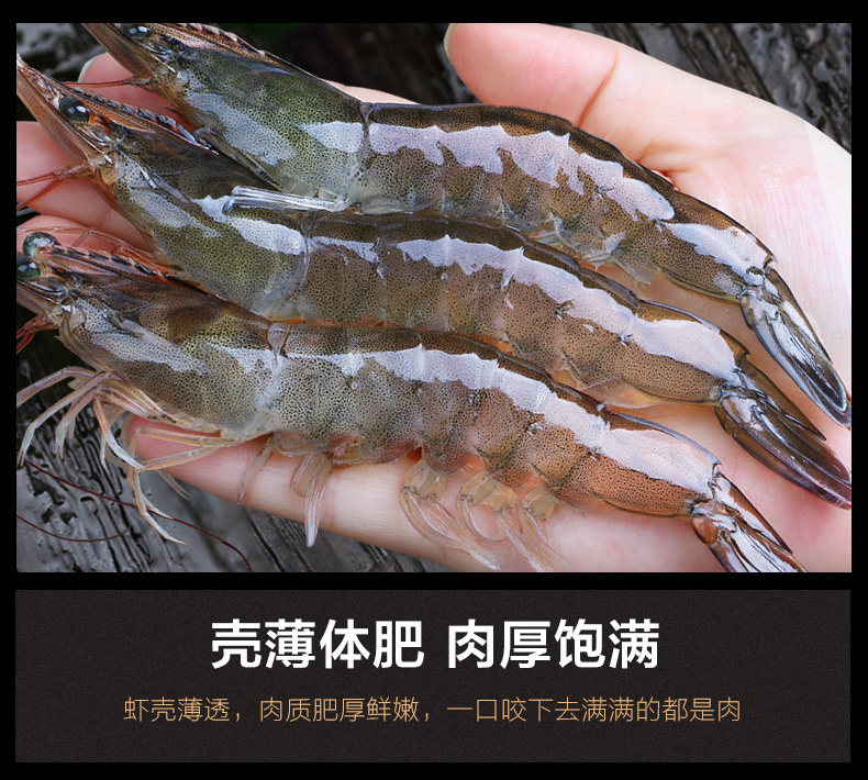 丝鲜 深海船冻大虾 拍4件到手1600g 图5