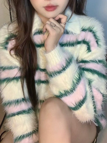 Демисезонный ретро зимний свитер, коллекция 2023, подходит для подростков, в корейском стиле