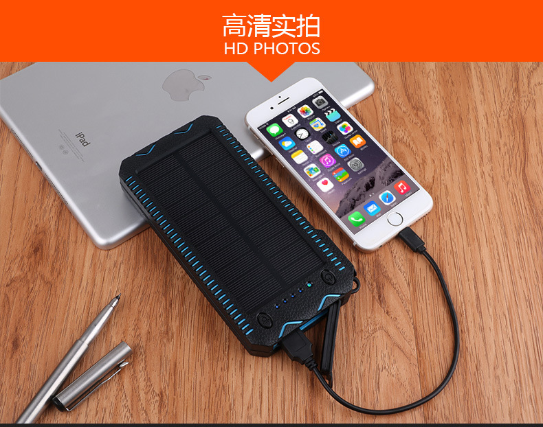 2018 công suất lớn 20000 mA loại thuốc lá bật lửa có chức năng chống nước sạc năng lượng mặt trời ngân hàng điện thoại di động