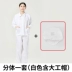 Quần áo chống tĩnh điện, quần yếm chống bụi, quần áo chống tĩnh điện trắng xanh, khóa kéo sọc, quần áo chống bụi chống tĩnh điện, áo xẻ 