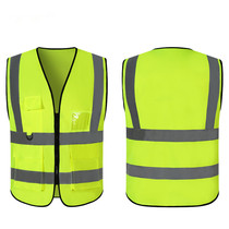 Reflective vest Fluorescent yellow night construction Worker car safety suit Riding jacket Vest printable