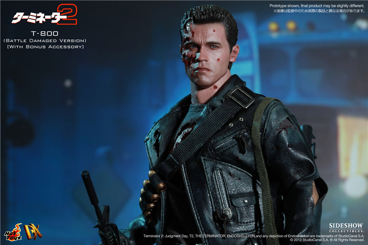 Купить атрибутику Фигурка T800 Теминатор 2 HOTTOYS С Повреждениями Арнольд Шварценеггер атрибутика