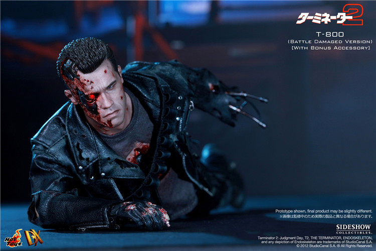 Купить атрибутику Фигурка T800 Теминатор 2 HOTTOYS С Повреждениями Арнольд Шварценеггер атрибутика