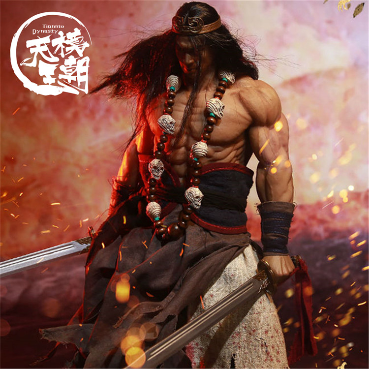 天模水浒传行者武松可动人偶 猴厂包胶古代兵人 1/6比例武松人偶 兵人成品标准版 豪华版古代战士人偶