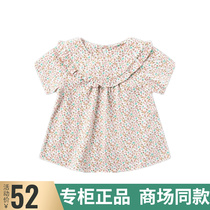 Ballabala baby pure cotton T-shirt 2021 summer dress new female baby short sleeve ocean gas tide 200221117002