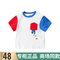 Balabala boy T-shirt short sleeve 2021 Summer new children cartoon pure cotton 201221117109